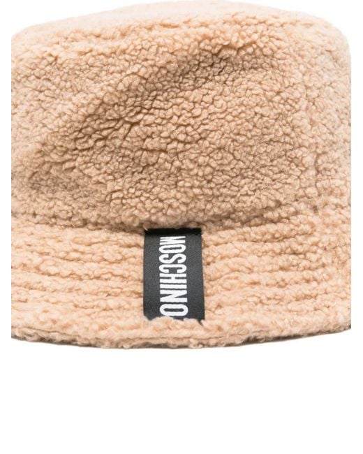 Moschino Natural Textured Bucket Hat
