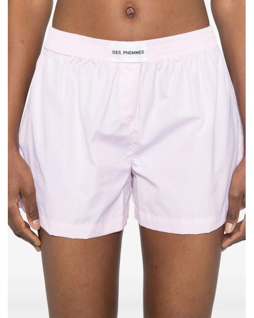 Des Phemmes Pink Cotton Boxer Shorts