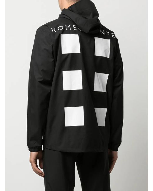 ROMEO HUNTE Black Logo Print Zip-Front Jacket