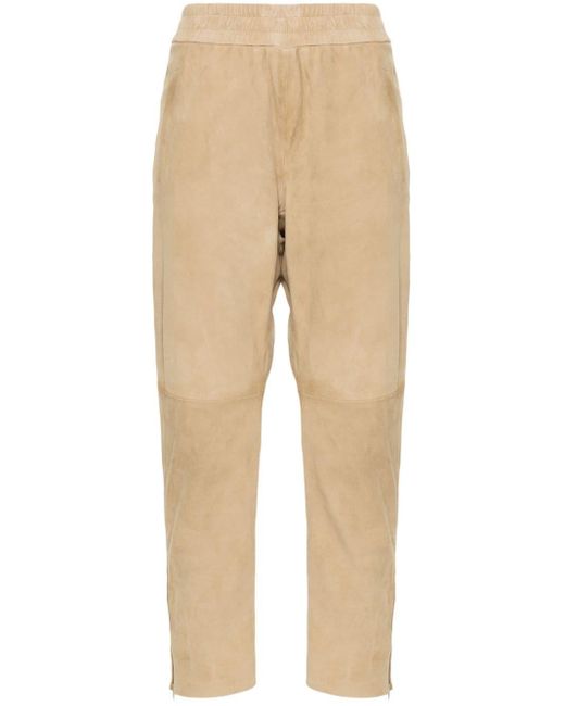 Golden Goose Deluxe Brand Natural Slim-fit Suede Trousers