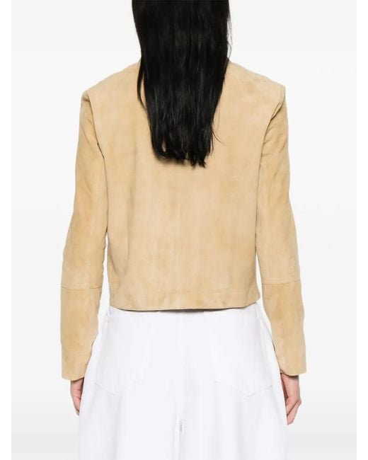 Arma Natural Emy Button Suede Jacket