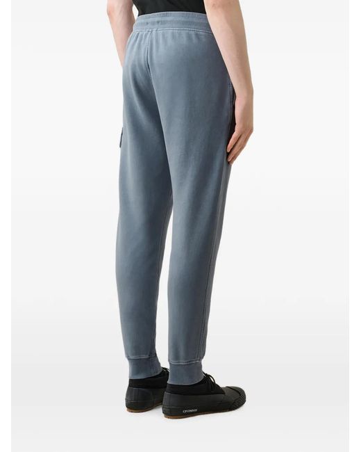 C P Company Blue Lens-Detail Cargo Track Pants for men