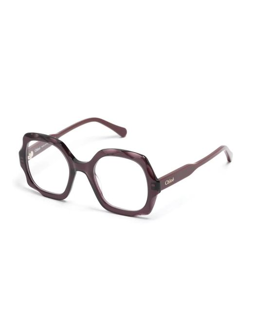 Chloé Brown Geometric-Frame Glasses