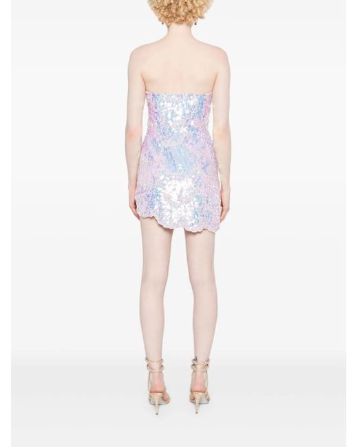 retroféte Avalee Mini-Jurk in het Blue