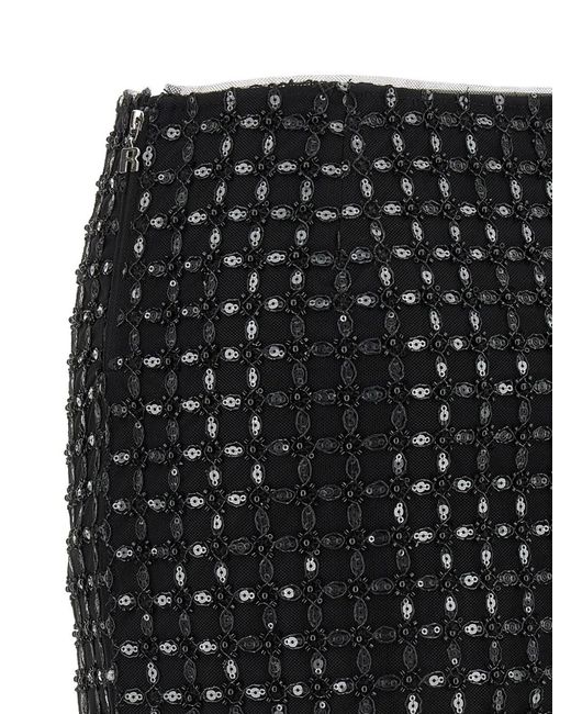 ROTATE BIRGER CHRISTENSEN Black 'Beaded' Skirt