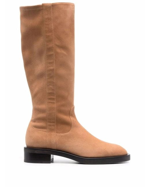 Stuart Weitzman Brown 35Mm Suede Knee-Length Boots