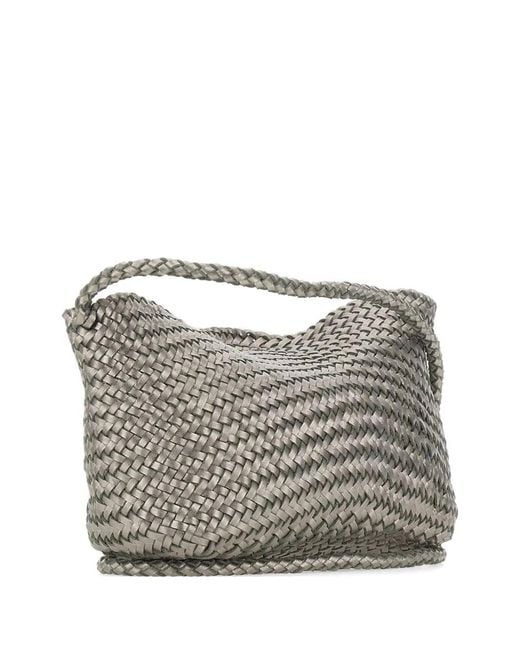 Dragon Diffusion Gray Corsina Interwoven Shoulder Bag