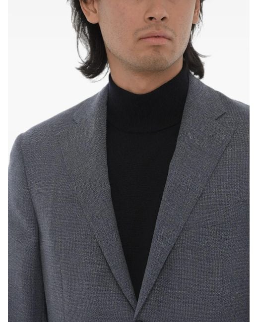 Corneliani Gray Single-Breasted Wool Blazer for men