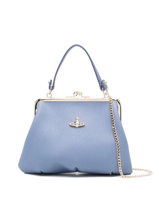 Vivienne Westwood Blue Logo-Plaque Tote Bag