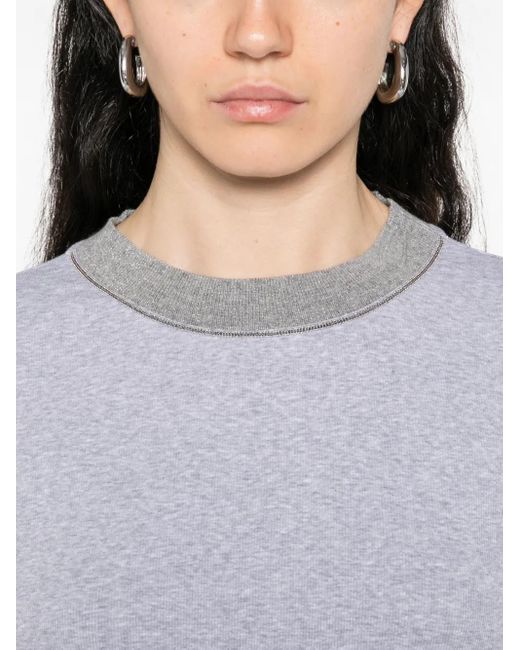 Sudadera con apliques en el cuello Peserico de color White