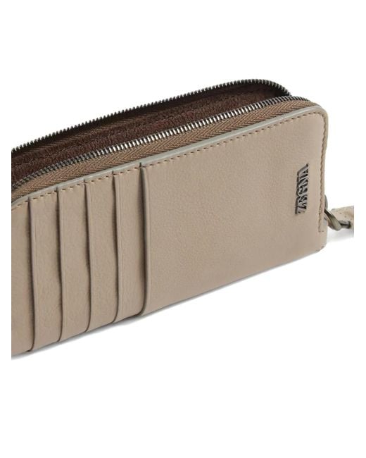 Cartera con cremallera en el contorno Zegna de hombre de color Natural