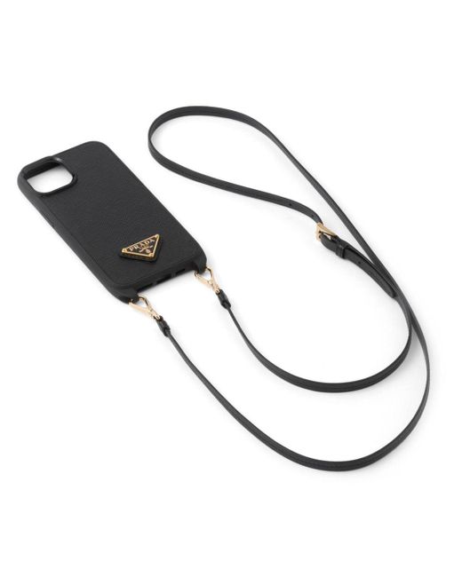 Prada Saffiano Leather Iphone 14 Pro Case in White Lyst