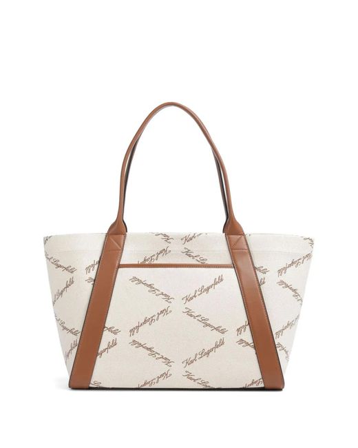 Karl Lagerfeld Natural Sac Porté Épaule K/Ville Médium