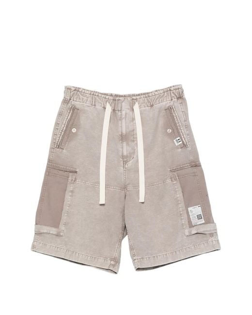 Maison Mihara Yasuhiro White Drawstring Cargo Shorts for men