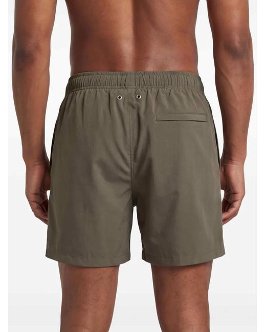 NN07 Green Holiday Logo-Embroidered Swim Shorts for men