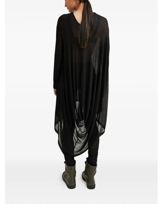 MARCELLA Black Iris Asymmetrical Drape Tunic