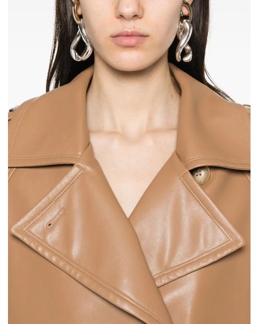 Urbancode Faux-Leather Jacket in Natural | Lyst
