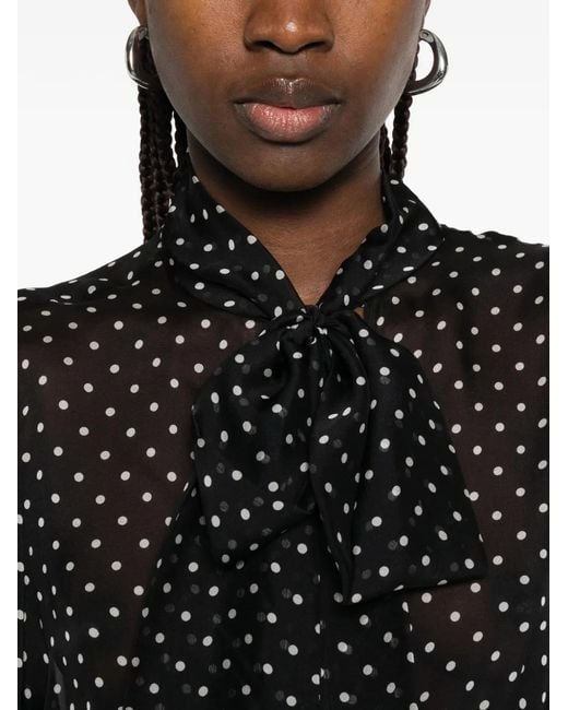 CRI.DA Black Polka-Dot Blouse