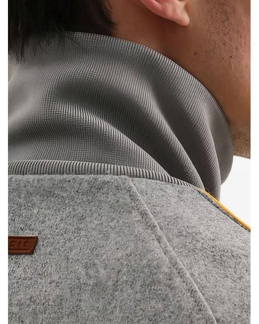1989 STUDIO Gray Stripe-Detail Zip-Up Jacket for men