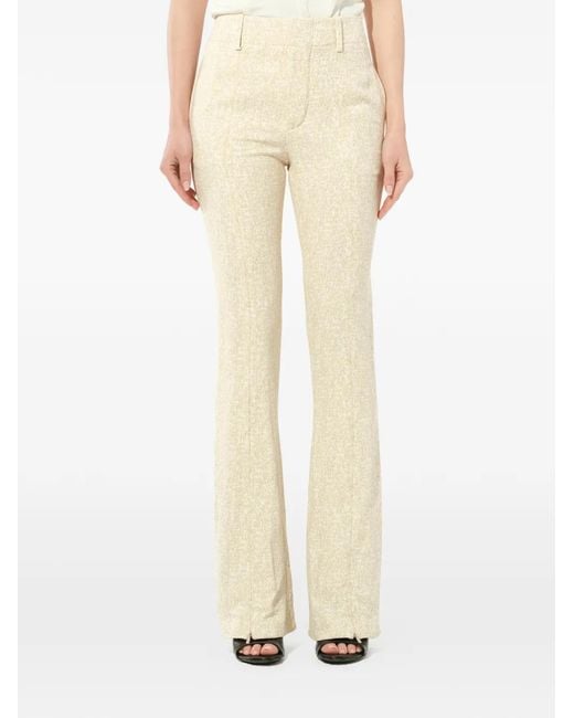Chloé Natural Split-Cuff Trousers