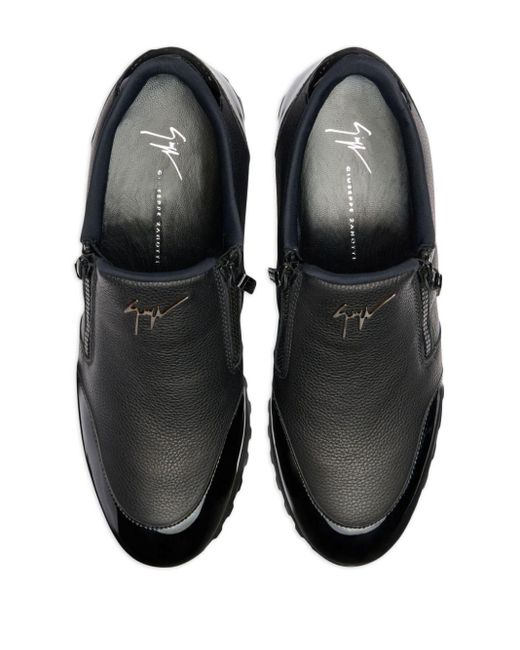Giuseppe Zanotti Black Ilde Run Leather Sneakers for men