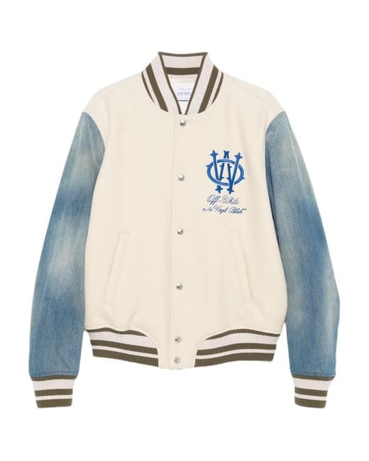 Off-White c/o Virgil Abloh Natural Veste Bomber À Manches En Jean for men