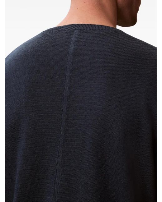 Calvin Klein Blue Merino Wool Jumper for men