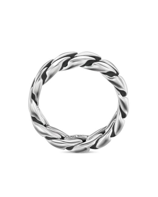 David Yurman Metallic Sterling Curb Chain Band Ring (8Mm) for men