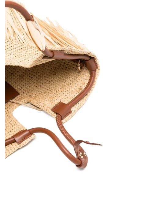 Zimmermann Natural Small Goldentime Fringe Tote Bag