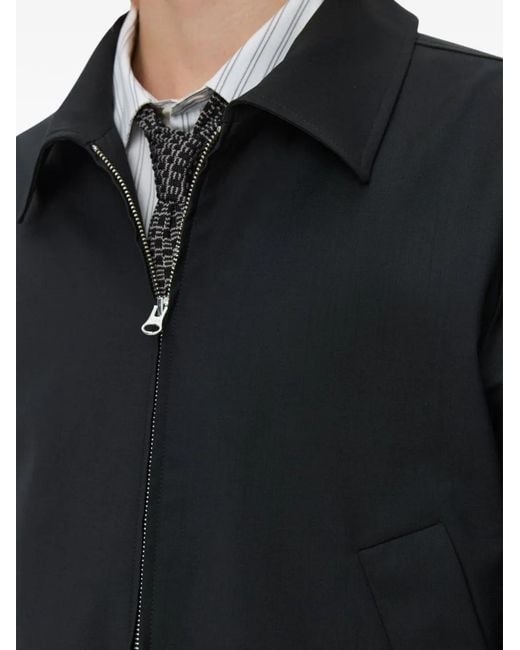 mfpen Black Mail Zip-Up Jacket for men