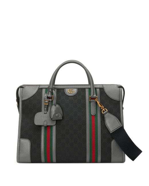 Gucci Black Medium Canvas Duffle Bag for men