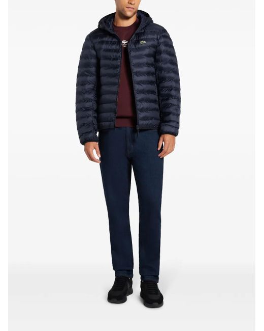 Lacoste Blue Water-Repellent Padded Jacket for men