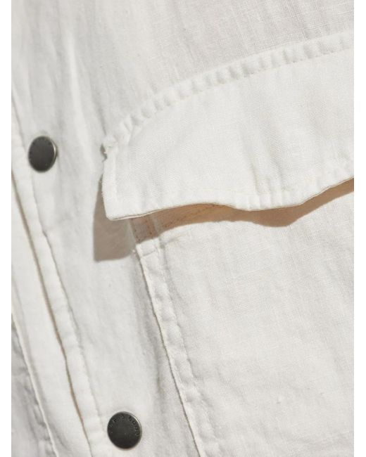Rag & Bone White Linen Shirt Jacket for men