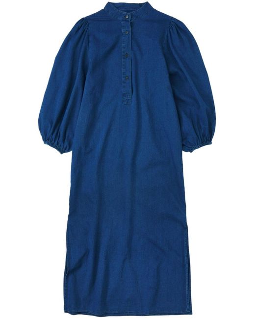Closed Blue Puff-sleeve Denim Dress