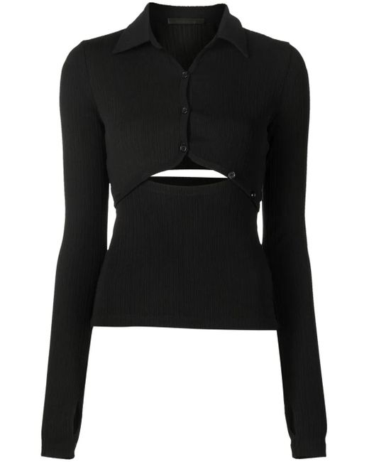 Helmut Lang Button-Up Top in het Black