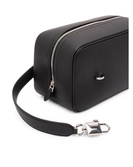 Dolce & Gabbana Black Lock Logo-Plaque Leather Tote Bag for men