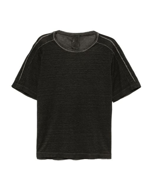 T-Shirt Con Effetto Délavé di Transit in Black da Uomo