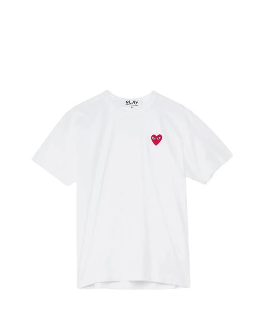 COMME DES GARÇONS PLAY White Heart-Patch T-Shirt for men
