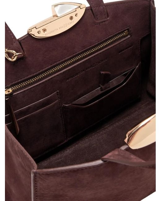 Benedetta Bruzziches Purple Serena Top Handle Tote Bag