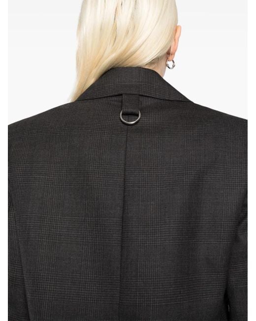 Tibi Black Check Dennis Cutout Blazer