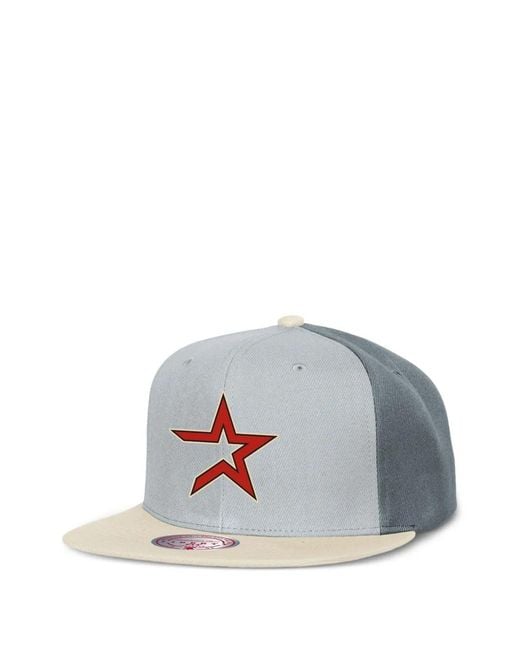 Mitchell & Ness Gray Astros Star-Patch Cap for men