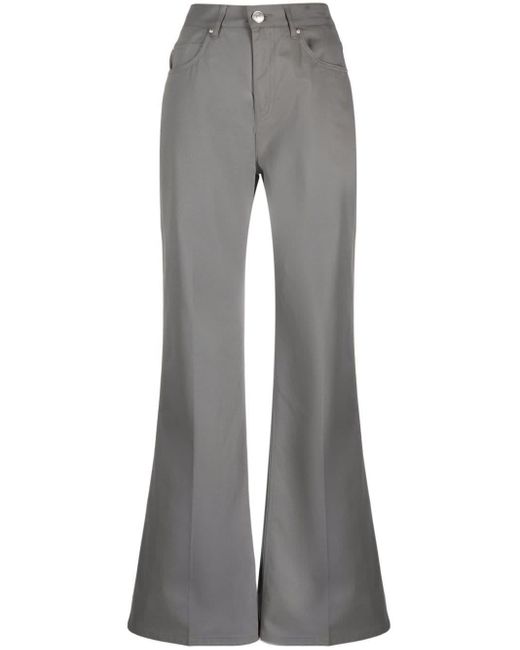 AMI Gray High-waist Flared Trousers