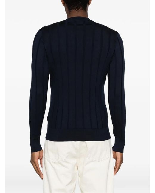 Eleventy Blue Crew-Neck Sweater for men