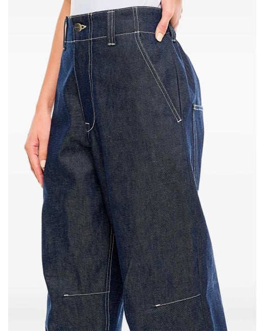 Toogood Blue High-rise wide-leg jeans