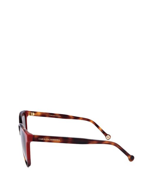 Carolina Herrera Pink Tortoiseshell-Effect Sunglasses