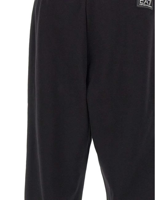 EA7 Blue Logo-Tape Track Pants for men