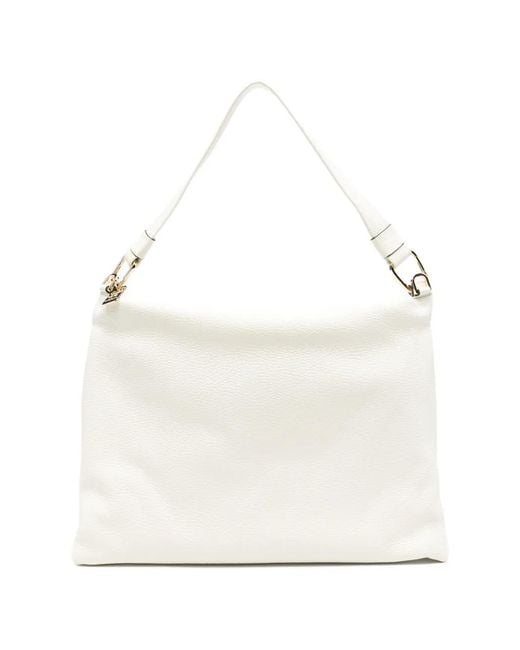 Cromia White The Bag Sun Chain Leather Shoulder Bag