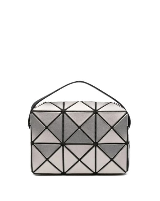 Issey Miyake Cuboid Shopper Met Geometrische Vlakken in het Gray