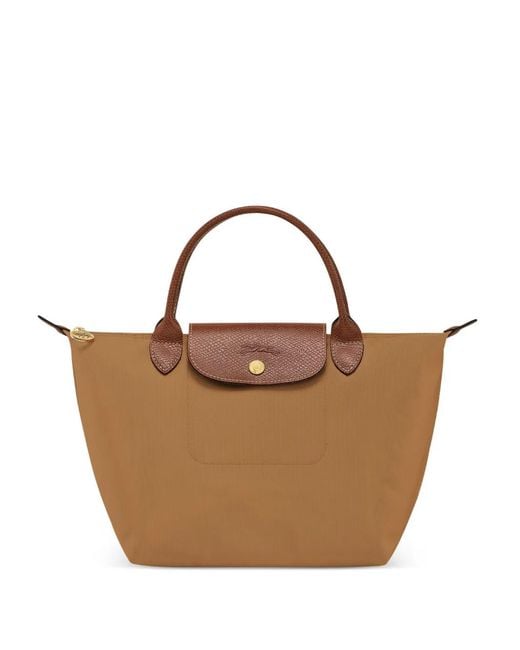 Longchamp Natural 'Le Pliage S' Handbag With Engraved Logo