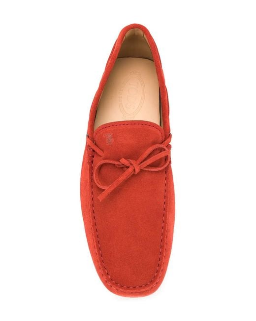 Tod's Red Gommino Loafers for men